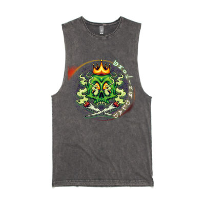 Skull & Crossbongs stonewash tank Thumbnail